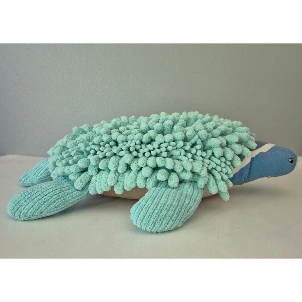 Norwex Baclock Blue Chenille Pets with a Purpose Stuffed Plush Sea Turtle